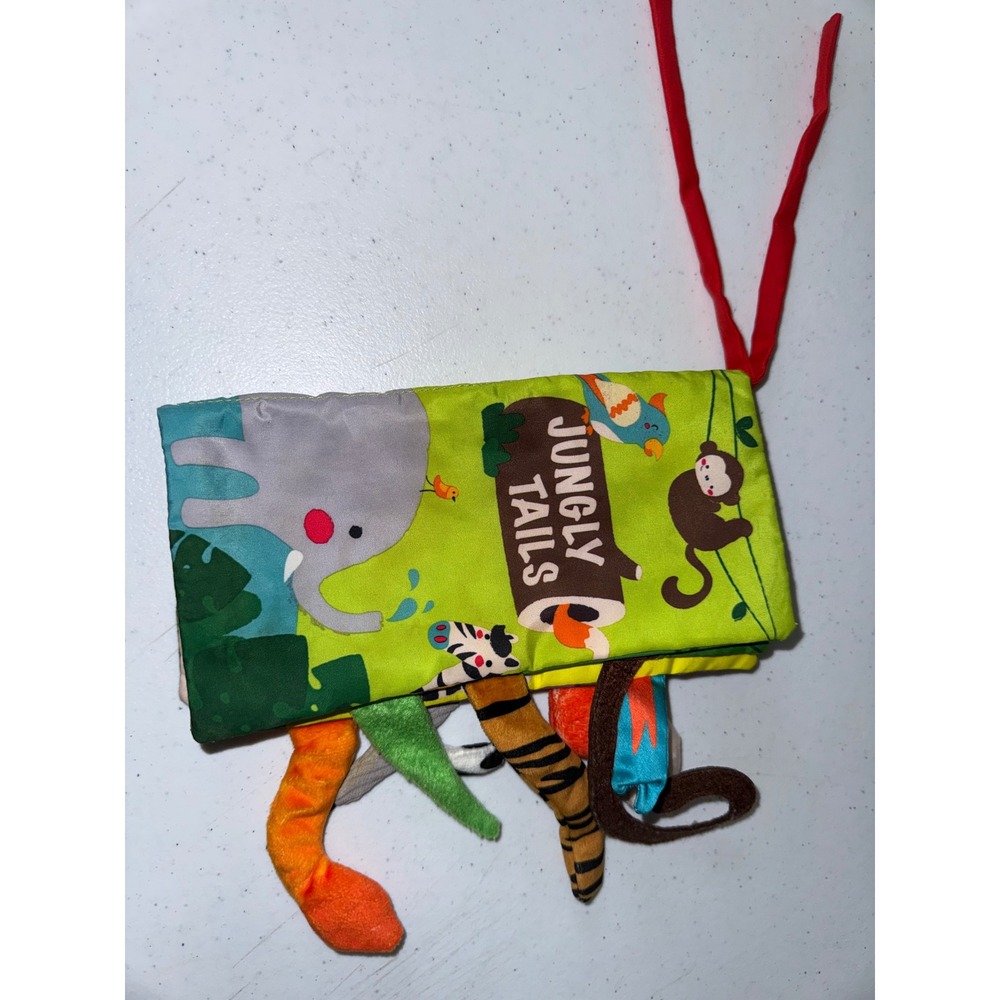 Sensory Jungly Tails Soft Cloth Baby Book Sensory Activity Toy with Textures